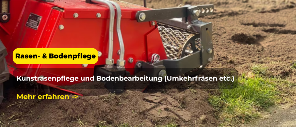 Kersten Umkehrfräse bearbeitet Rasenboden