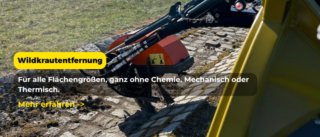 Kersten Wildkrautbürste entfernt Unkraut zwischen Pflastersteinen