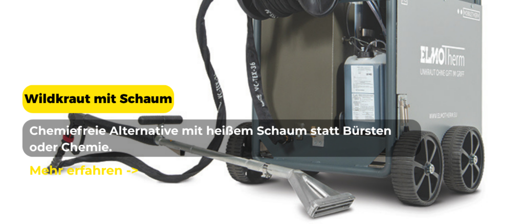 ElmoTherm Gerät mit Schaumlanze zur Unkrautentfernung